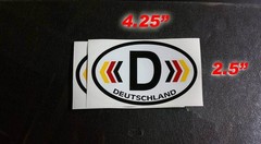 D Germany Country Code Oval Sticker Vinyl Germany Flag Bumper Euro