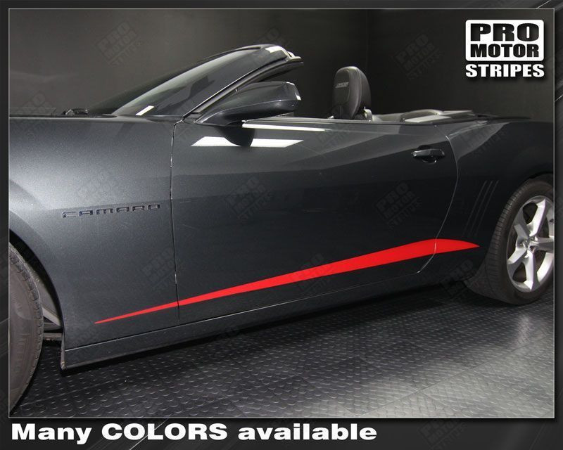 Chevrolet Camaro 2010-2015 Door/Upper Rocker Panel Stripes Decals (Choose Color)