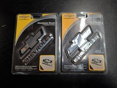 Lot of 2 Chevrolet Aluminum Stick On 3D Chrome Decals New In Package