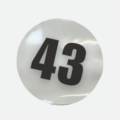 Pair of 12″ Magnetic Race Car Number 43 Circular Magnet