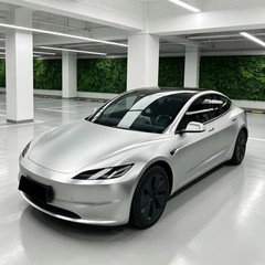 Tesla Model 3 Highland 2024 Full Body Precut Vinyl Wrap Color PPF Satin Silver