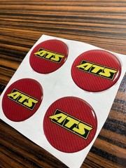 ATS Wheel Cap Stickers Set – 4pcs 3D Domed Resin Center Cap Emblem Decals