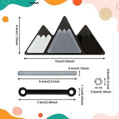 Universal Car Tri-Color Snow Mountain Grille Badge