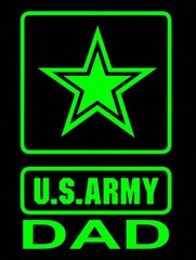 Army dad decal choose color military proud parent armed forces hero usa america