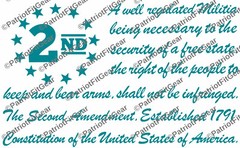 The Second Amendment,12″x7.5″,Gun Rights,Molon Labe,We The People,Vinyl Decal