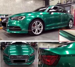 50FT X 5FT Car Wrap Emerald Stretch Pearl Glossy Satin Chrome Vinyl Sticker US