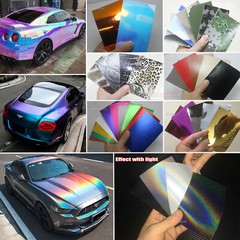 Sample / Chameleon Pearl Metal Mirror Chrome 3D 4D 5D Rainbow Vinyl Wrap Sticker