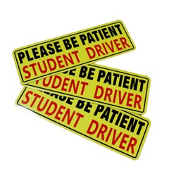3Pcs Car Bumper Magnet Student Driver Reflective Decal sign Sticker magnetic