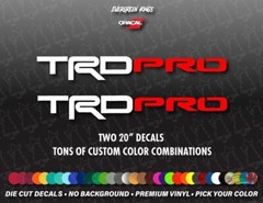 TRD PRO Decals Set for Toyota Tacoma Tundra Truck Bed side Stickers – 20 Inches