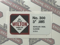 Wilton Vise No 300 3” Vise Decals Red Black & White For 3 Inch Bullet
