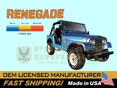 1985 1986 Jeep Renegade CJ5 CJ7 Decals & Stripes Graphics Kit