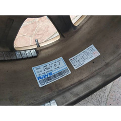8 PCS STICKERS VOLK RAYS TE37 CE28 WHEELS SET PRODUCTION DESIGN TAG WITH BARCODE