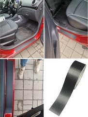 3D Carbon Fiber Vinyl Wrap 2in x 30ft Chrome Black Outdoor Car Wrap