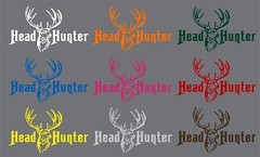 Whitetail Deer Head Hunter Hunting Gun Bow Truck Window Vinyl Decal Sticker