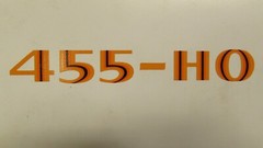 1975-1976 Trans Am 455 HO Shaker Decals Offered in Red, Blue, Green, Orange,Gold