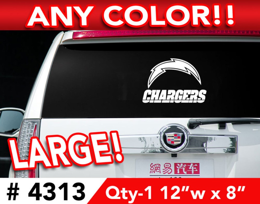SAN DIEGO CHARGERS LARGE DECAL STICKER 12″w x 8″h