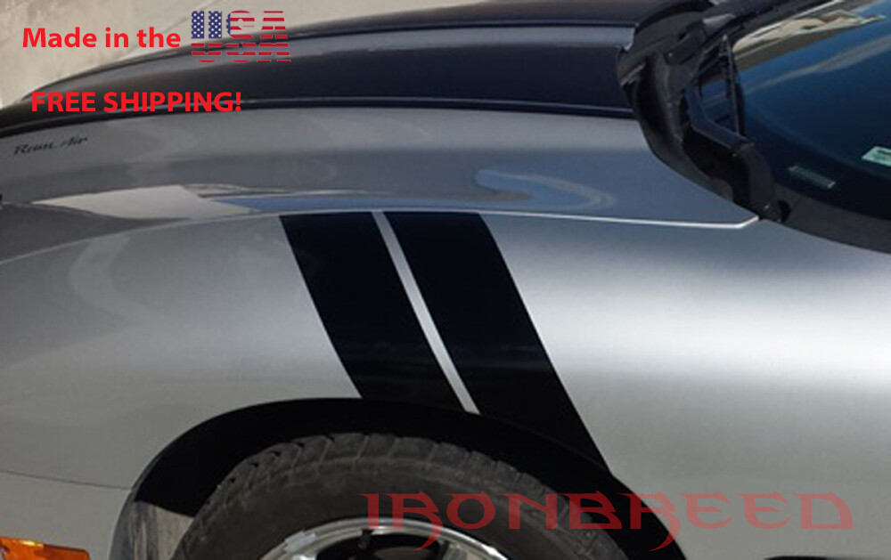 Fender Rally Stripes Hash Marks Fits Camaro Firebird Racing Rally Decal Sticker