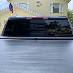 1x Back Middle Window American Flag Sticker For 2019-2022 Chevy Silverado Sierra