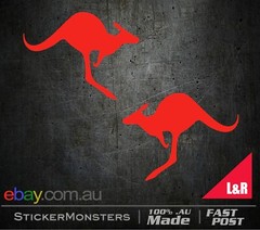 AUSTRALIA ARMY Kangaroo 2X Sticker Decal 65mmW Jeepa Car Van Straya 4X4 Matched