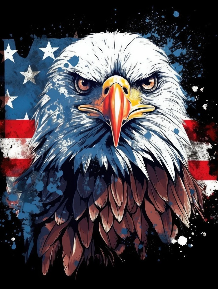 AMERICAN EAGLE PROTECTING RECTANGLE VYNIL DECAL 6,LAMINATED FREE STICKER