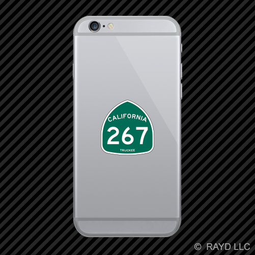 California Highway 267 Truckee Cell Phone Sticker Mobile hwy