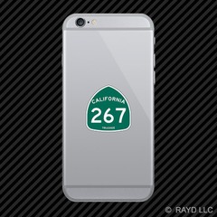 California Highway 267 Truckee Cell Phone Sticker Mobile hwy