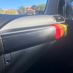 Classic Retro Style Tri-Color Stripe Decal Sticker Universal Accessories