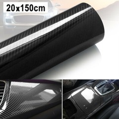 6D Car Auto Accessories Car Interior Wrap Sticker Carbon Fiber Glossy Vinyl Film