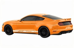 Racing Sport Stripe Car Sticker For Ford Mustang Coupe Side Skirt Decal Graphics