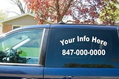 Custom Car Truck Trailer Lettering Vinyl Decal Business Side Window 2 Lines USA