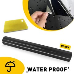 Glossy Black Windshield Sun Visor Banner Vinyl Blank Cover 10″ Sticker *60inch