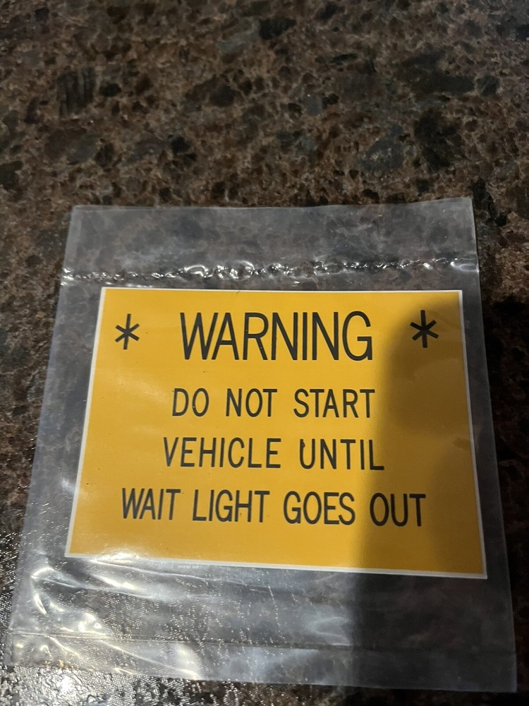 Military Warning Do Not Start Vehicle Sticker