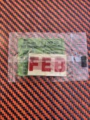 60’s, 70’s RED/WHITE CALIFORNIA PLATE MONTH STICKER. Feb NEW VTG