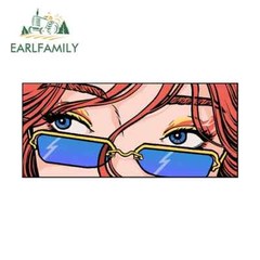 EARLFAMILY 5.1″ Beautiful Girl Eye Strip Car Stickers Graphics Creative Decals