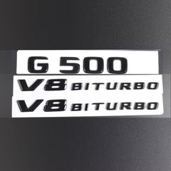 4pcs Set Black Emblem Badge Sticker for Mercedes-Benz G500 V8 Biturbo AMG W463