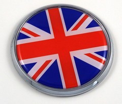 Great Britain Brittish Flag 2.75″ Car Chrome Round Emblem Decal 3D badge