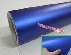Entire Car Wrap Metallic Matte Chrome Blue Satin Vinyl Sticker – 50FT x 5FT ACAC
