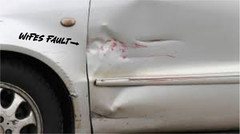 funny wifes fault decal sticker for any vehicle, NEW, any color contact seller.