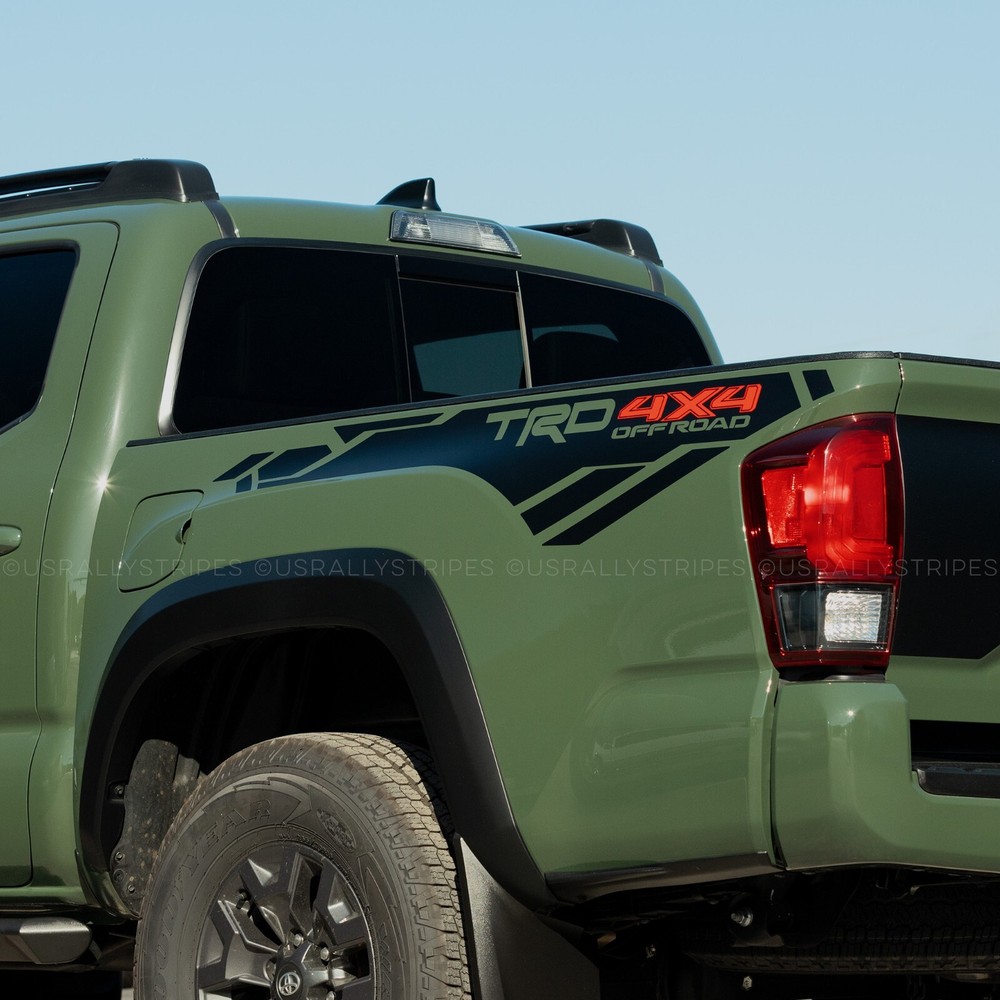 Set of 2: TRD 4×4 off-road bedside vinyl decal fits 2016-2022 Toyota Tacoma