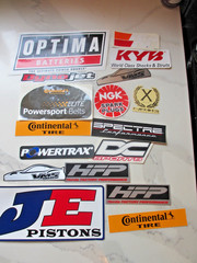 Lot of Classic & Various Racing Decals Stickers ManCave Tool Box