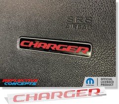 CHARGER Dash Emblem Lettering Overlay Decal Sticker for 2015-2023 Dodge Charger