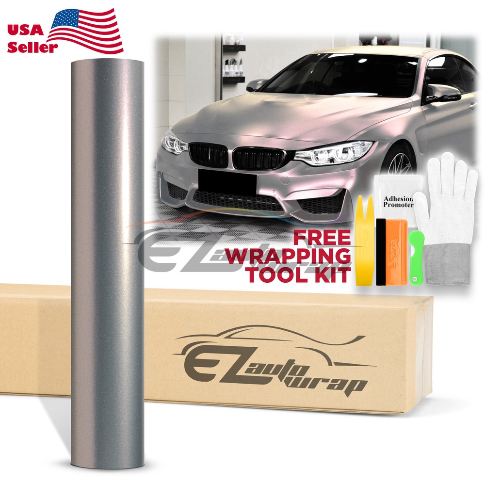 Galaxy Dust Matte Metallic Silver Red Auto Sticker Decal Vinyl Wrap Sheet Film