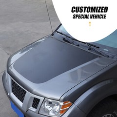 Black Front Exterior Hood Trim Sticker Decal Fit Nissan Frontier 2009-2017
