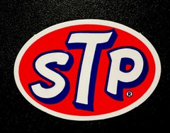 STP Engine Oils&Additives. Approx Size 2-3/4”X 2” Glossy Finish Self Adhesive