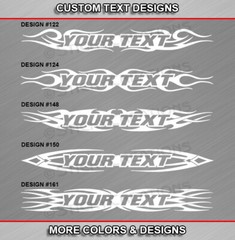 Customized Text Decal Sticker Vinyl Graphic Windshield Window Tribal Flame Car