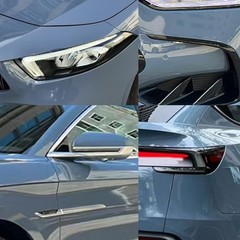 5FTx50FT PET Crystal Dark Cement Grey Vinyl Wrap Self-Adhesive Air Release