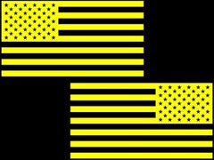 American Flag Left and Right Facing Vinyl Decal Multiple Colors and Sizes