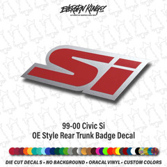 Civic SI USDM Rear Trunk Decal Emblem for 99-00 Civic EJ EK EG EF DOHC VTEC B16