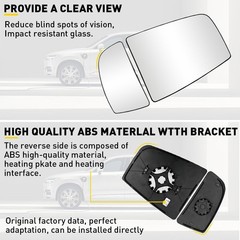 2/4X Side Wing Mirror Glass Heated Upper Lower Left For Ford Transit 150 250 350