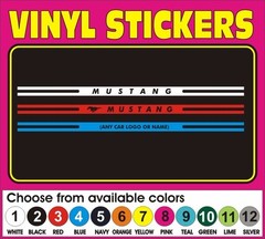 Running Board Rocker panel racing stripes Mustang car truck vinyl decal stickers